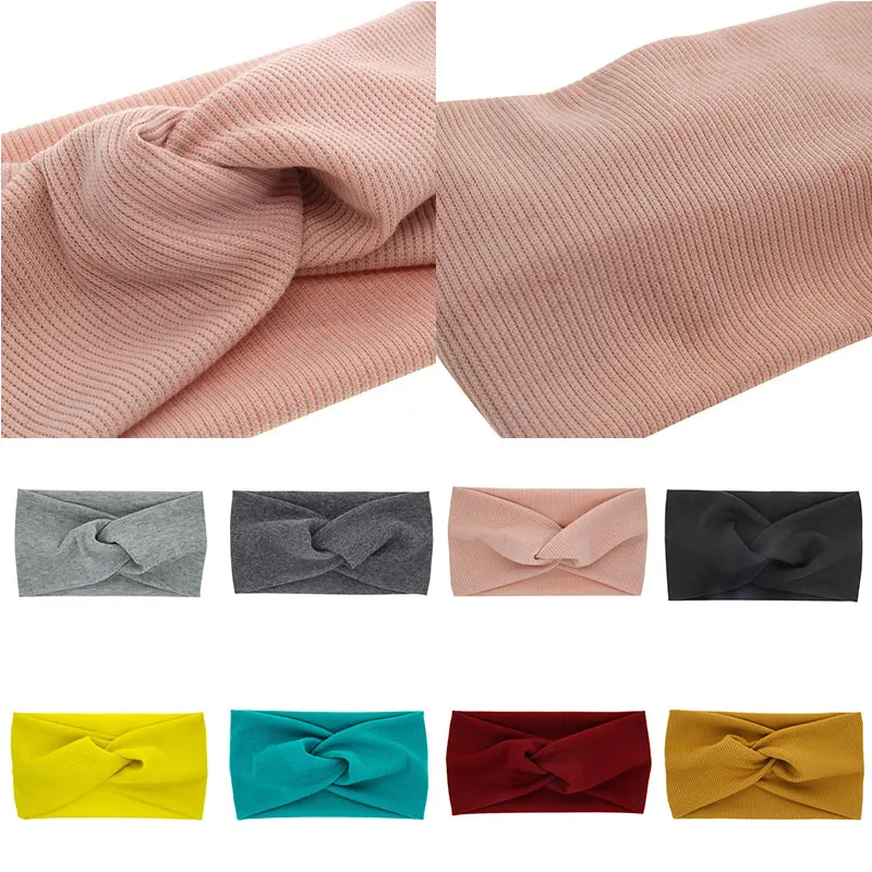 

Soft Elastic Baby Headband Children Headwraps Cotton Hairband Solid Color Twisted Knotted Cross Kids Hair Accessories