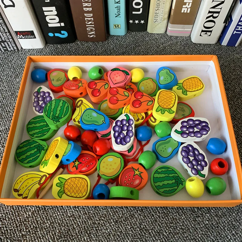 Бесплатная доставка деревянные игрушки в виде фруктов или животных из бисера и