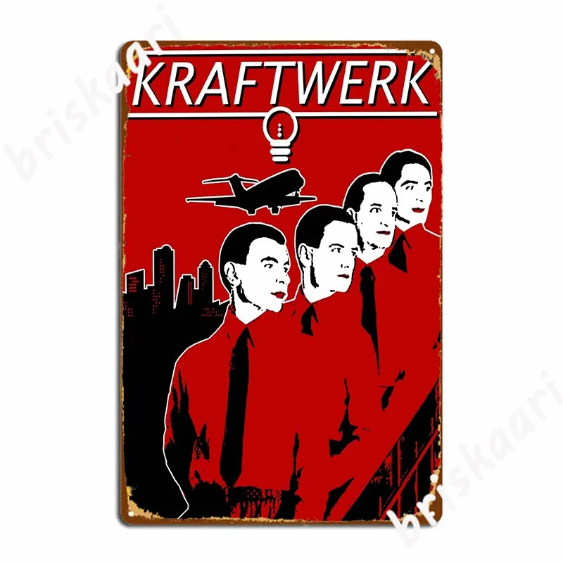 

Трафарет Kraftwerk, металлический плакат, постер для паба, клуба, бара, таблички, винтажный жестяной плакат