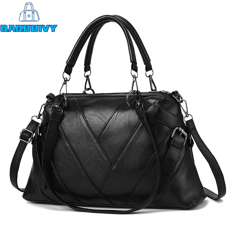 

New Fashion Women Handbags Contrast Color Large Capacity Leather Purses Handbag Ladies Crossbody Shoulder Tote Messenger Bags