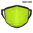 Неоновая цветная маска для лица, лучший подарок, забавная многоразовая маска для лица с забавным принтом, неоновая цветная ярко-желтая, зеленая, одноцветная, яркая