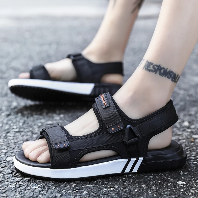

leather luxury rubber comfort de mens sandles big walking casual sandalhas 39 breathable sandalias hollow s homme mens plage 44
