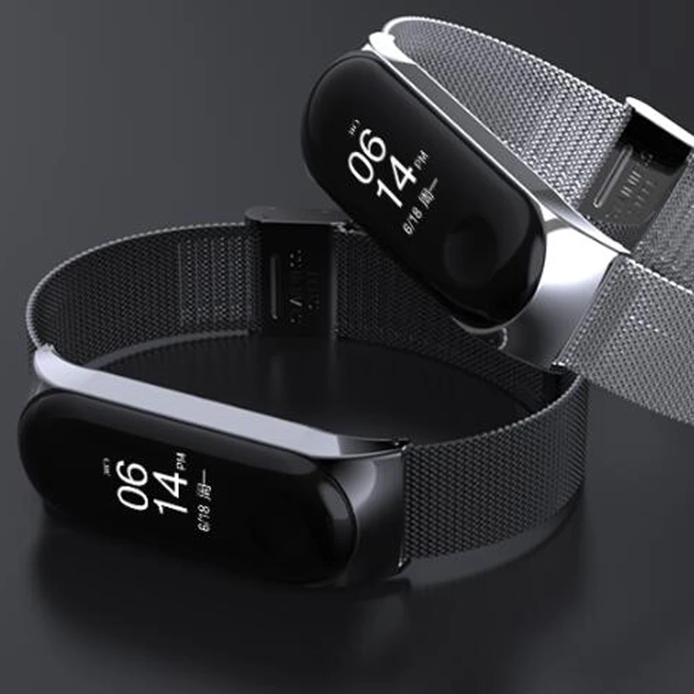 Ремешок для mi Band 4/3, ремешок на запястье, металлический, без винтов, нержавеющая сталь, для Xiaomi mi, ремешок на 4/3, браслет mi Band 4/3, напульсники