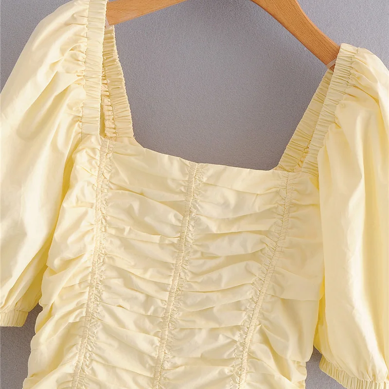 Звездное модное женское платье Za лето 2020 повседневное тонкое с квадратным