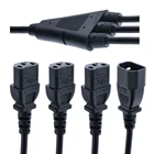 Y Тип разветвитель расширения питания, IEC 320 C14 Разъем к C13 три разъема шнур питания, C14 до 3 способов C13, 10A, 30 см