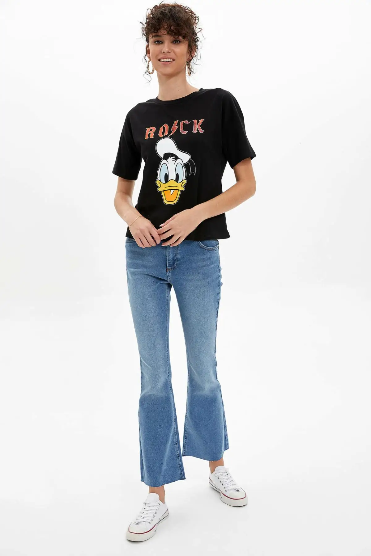 Дефакто женские Trousers L7890AZ19AUDeFacto модные свободные джинсовые брюки повседневные