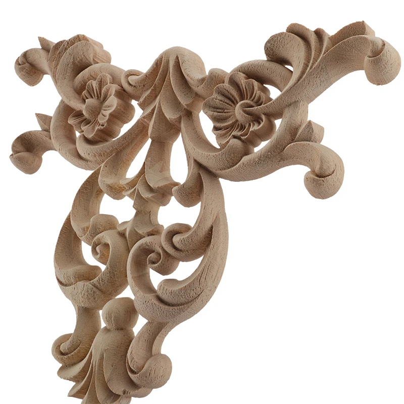 Door On The Wall Woodcarving Wood Decal Carving Lines Applique Rose Rubber Home Decoration Accessories Cabinet Hot Sal | Дом и сад