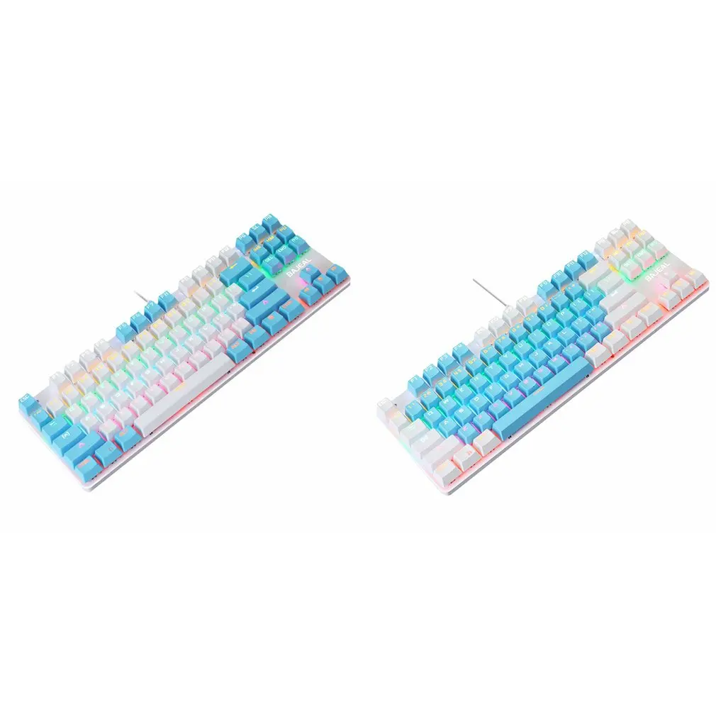 

K100 Mechanical Gaming Keyboard 87 Keys Game Anti-blue Color Switch Backlit Wired Keyboard For Pro Gamer Laptop Computer