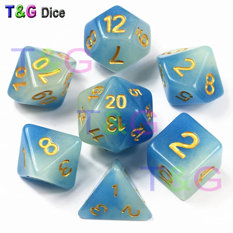 Светильник темно синего цвета 7 шт./компл. D4 D6 D8 D10 % D12 D20 для подземелья и драконов
