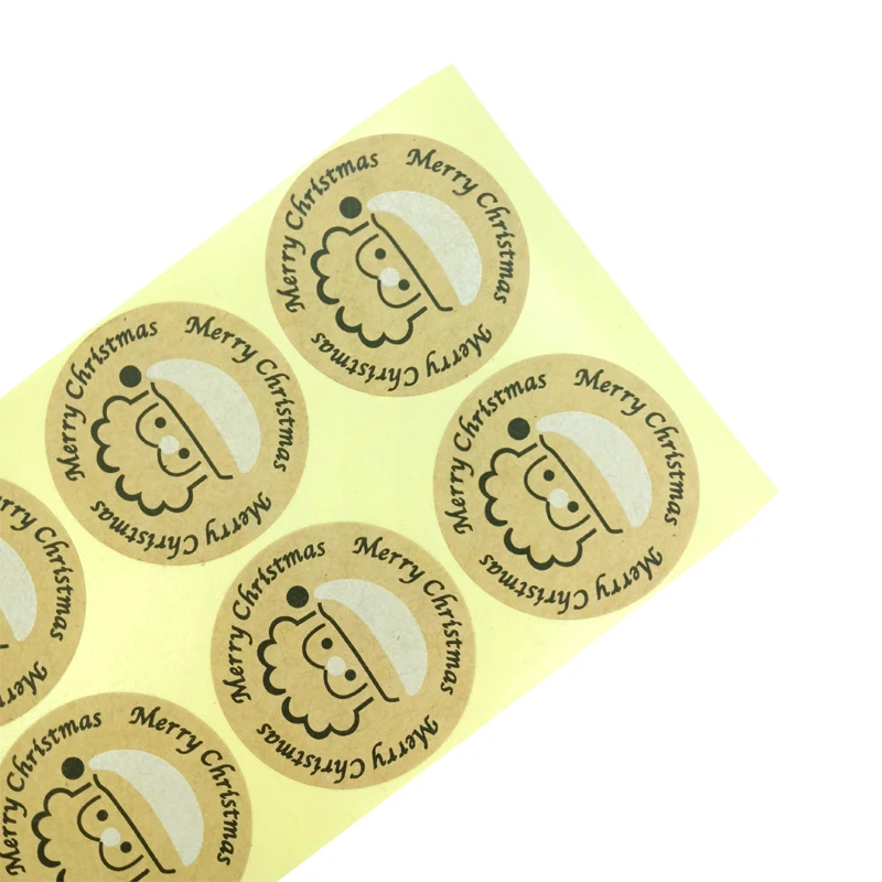 100 шт./упак. Kawaii And Cute Merry Christmas Gifts Round glue Канцтовары рождественские наклейки