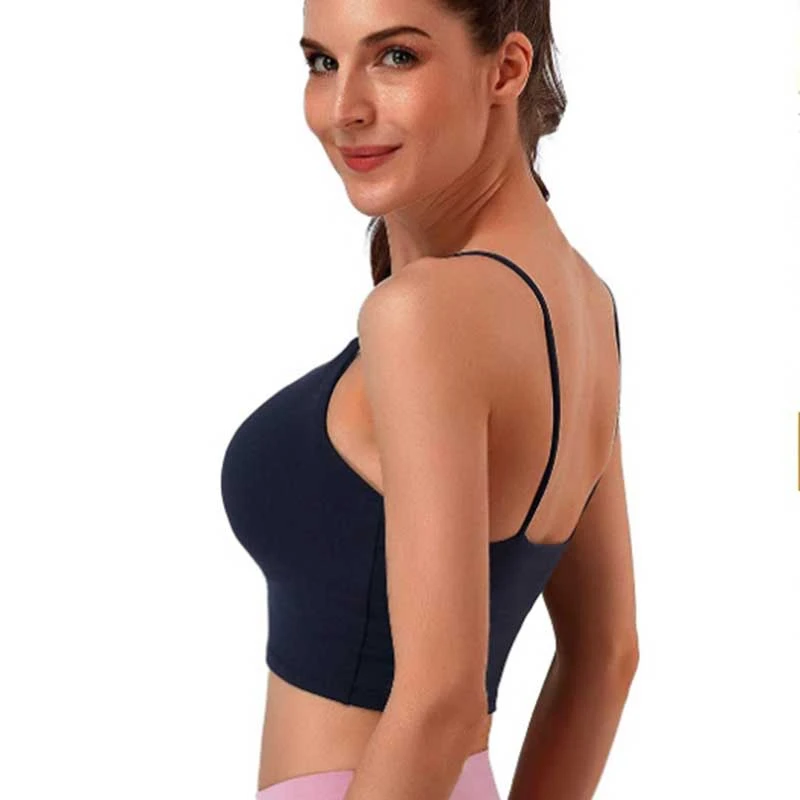 

Padded Sports Bra Womens Workout Tank Top Fitness Running Absorbing