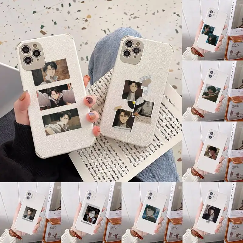 

Attack on Titan anime Hot Phone Case Lambskin Leather For iphone 12 11 8 7 6 XR X XS PLUS MINI PLUS PRO MAX Shockproof