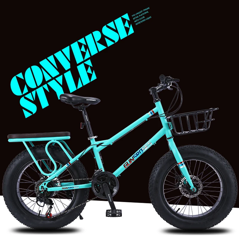 Горный велосипед с большими шинами фэтбайк 20 дюймов 7 скоростей сноубайк пляжный