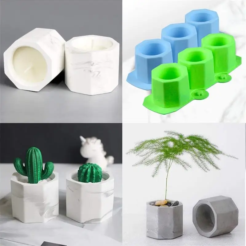 

Silicone Flowerpot Mold Concrete Fleshy Flower Pot Candlestick Mold Manual Clay Craft DIY Clay Mold