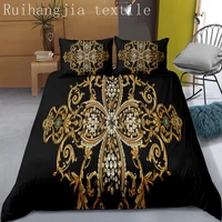 european style luxury bedding set 3d comforter duvet cover home textile gem jewelry king queen duvet cover set