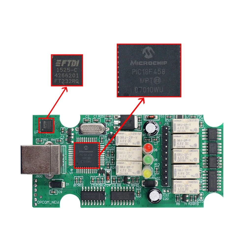 Лучшего качества телефон версии 1 78 V1..95 V1.99 Новинка для чипа O * pel PIC18F458 HW OPCOM CAN-BUS