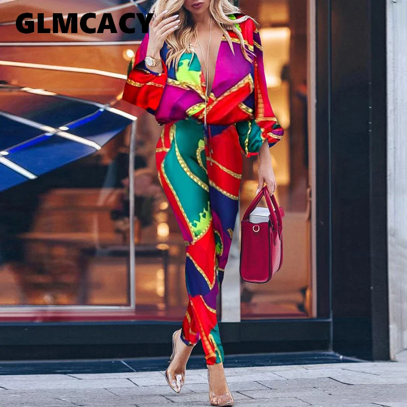 Женская отложной воротник Повседневный комбинезон с пуговицами и длинным