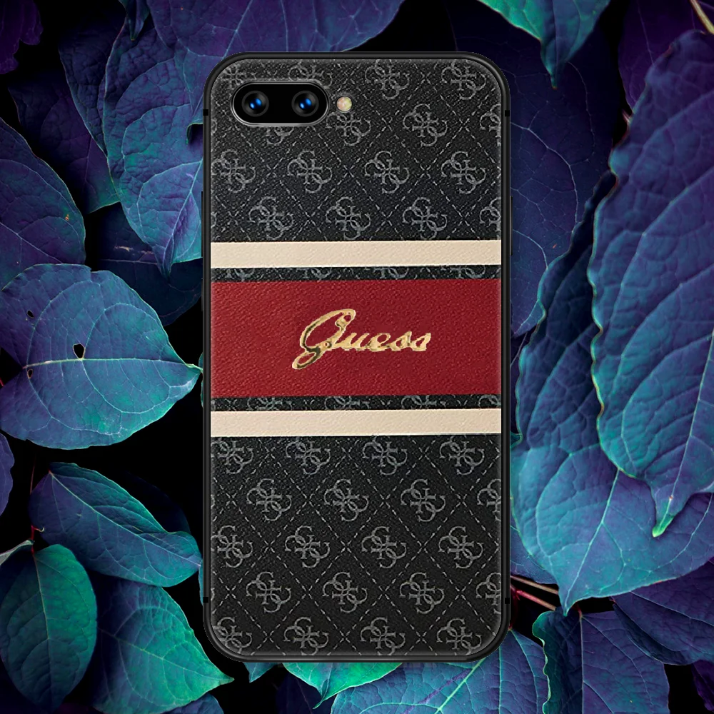 

Guess Luxury Brand Phone Case For Huawei Honor 6A 7A 7C 8 8A 8X 9 9X 10 10i 20 Lite Pro Play black Coque Soft Cell 3D Etui