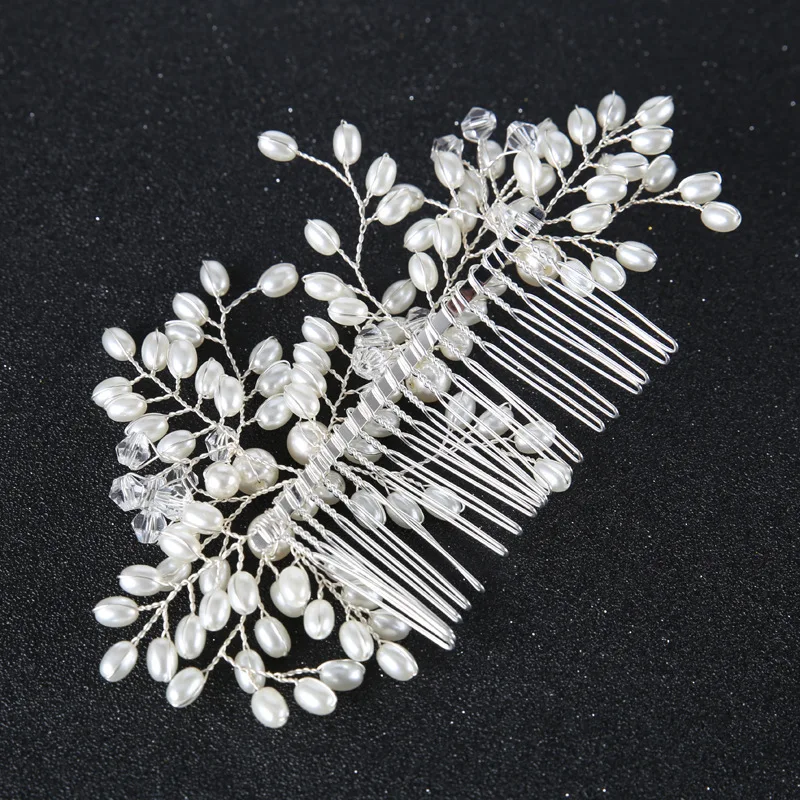 Новый жемчужный стиль головной убор для невесты вставленная расческа свадебные