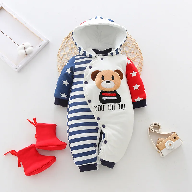 

Baby Girls Clothes Autumn Winter Cartoon Baby Romper Hooded Newborn Baby Clothes For Boys Jumpsuit Clothes 0 3 3 9 24 Month 2020