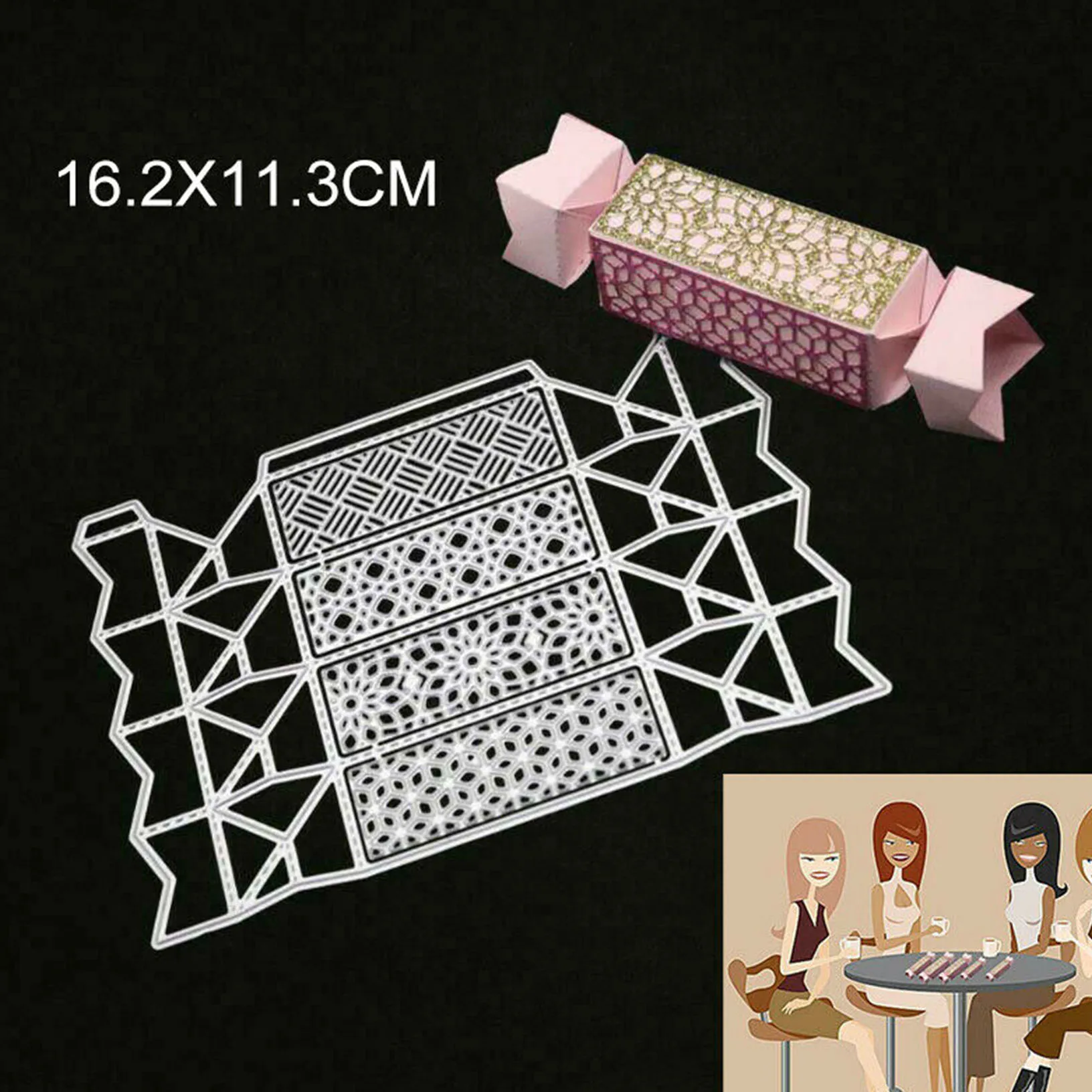 

Metal Cutting Mould Used in Scrapbook DIY Making Greeting Card Gift Box Hand-held Box 2021 new dies scrapbooking dies