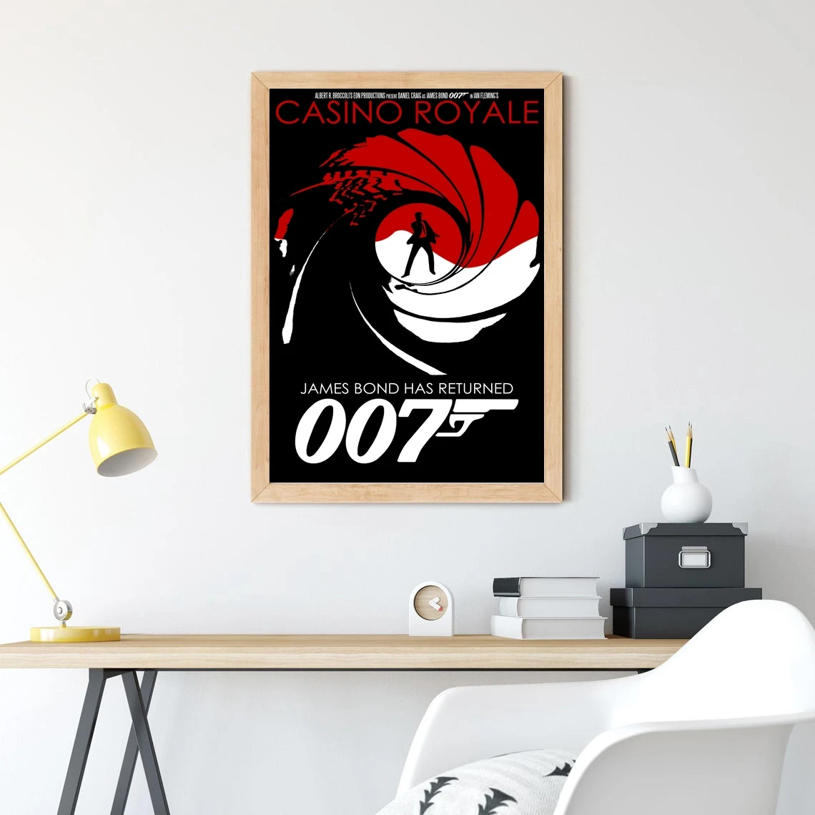 Классический альбом из казино агент Джеймс Бонд 007 Картина на холсте