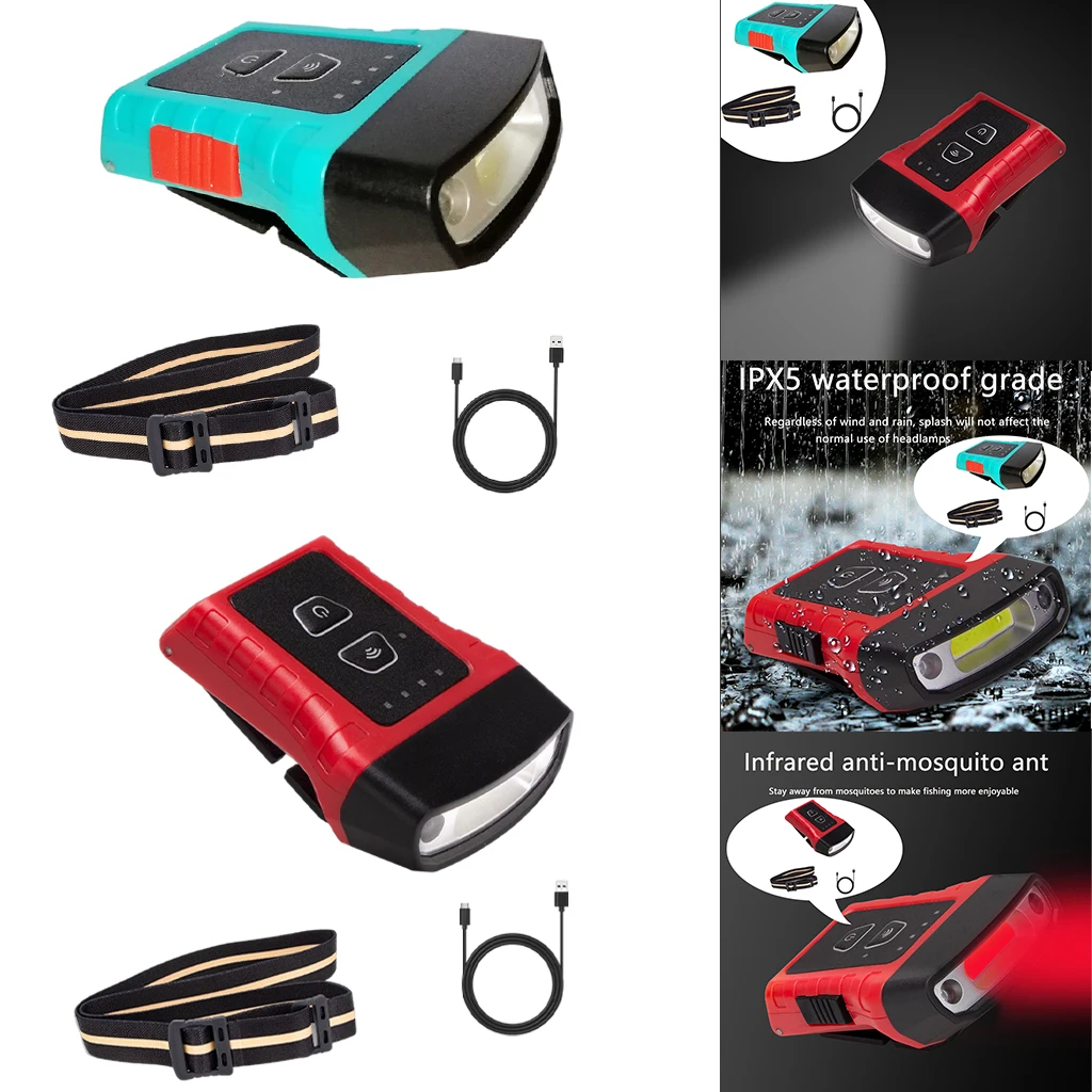 

Фонарь налобный светодиодный Аккумуляторный с зарядкой от USB и защитой от воды