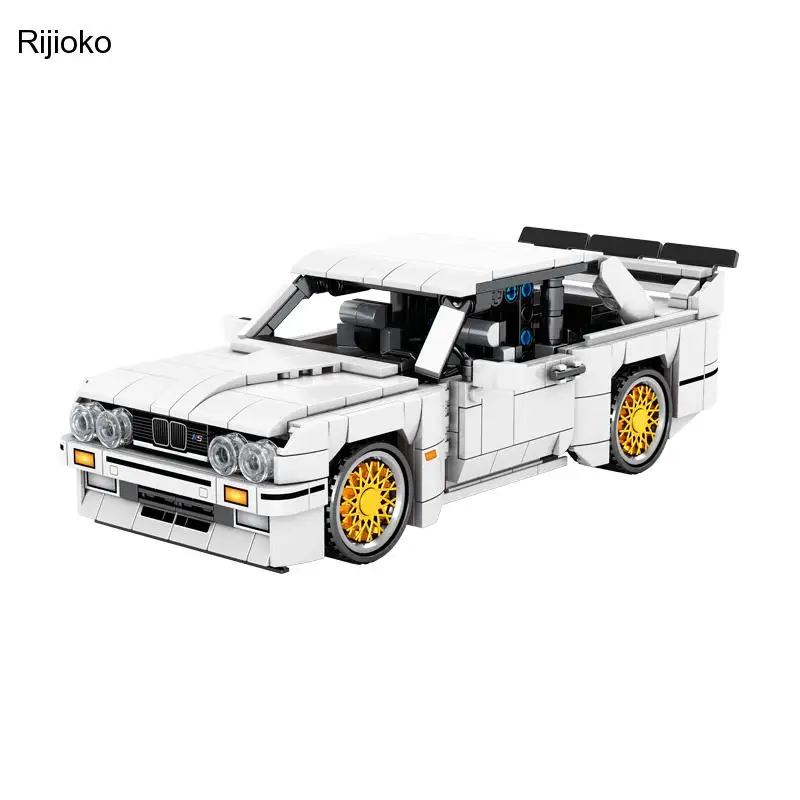 

678pcs Classic Car City Pull Back Sports White Car Building Block Model High-Tech Speed Roadster Kid Assembled DIY Brick Toy
