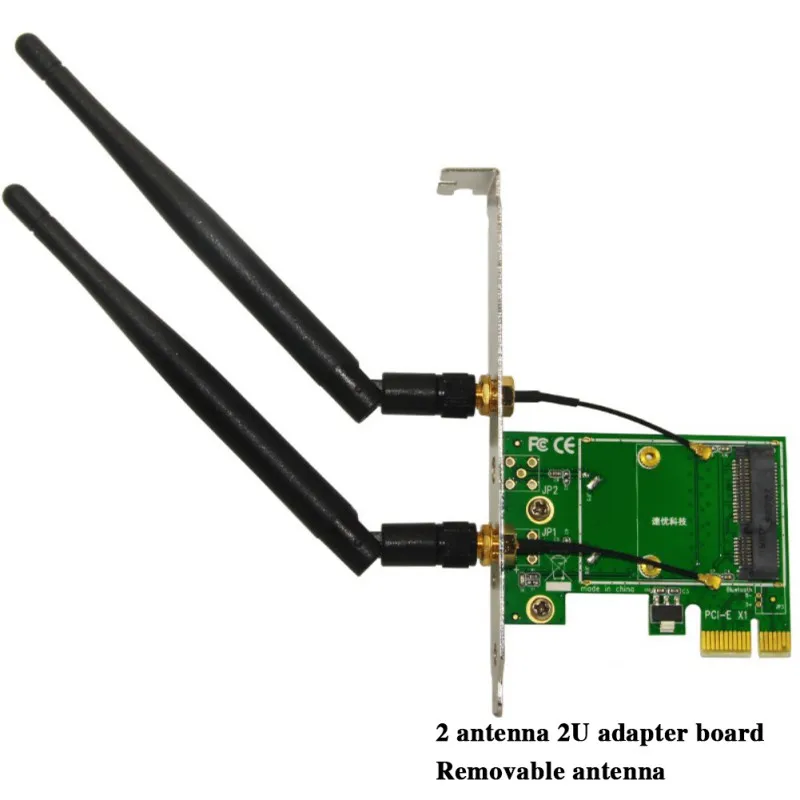 Мини PCI-E к PCIE конвертер беспроводная сетевая карта ПК настольный внешний 3.5dBi