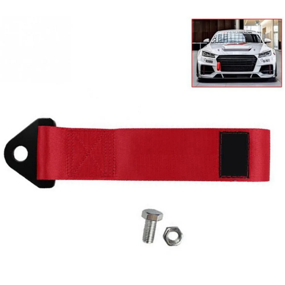 

26cm Towing Rope High Strength Nylon trailer Tow Ropes Racing Car Universal Tow Eye Strap Tow Strap Bumper Trailer