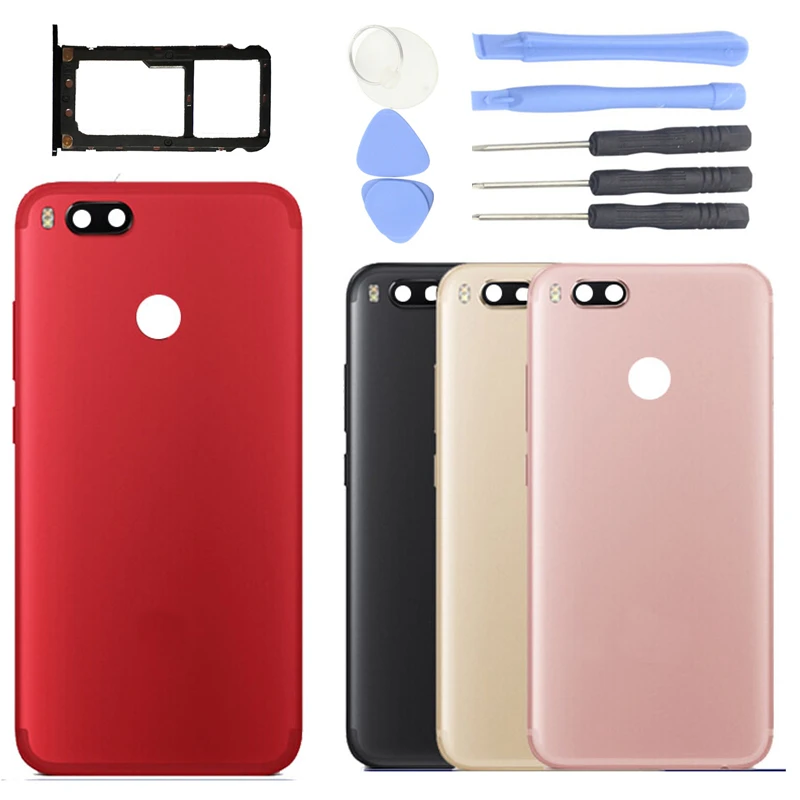 Оригинальная для Xiaomi Mi A1 задняя крышка батарейного отсека задняя металлическая дверь для Xiaomi Mi 5X держатель лотка для карт Android одна запасная деталь