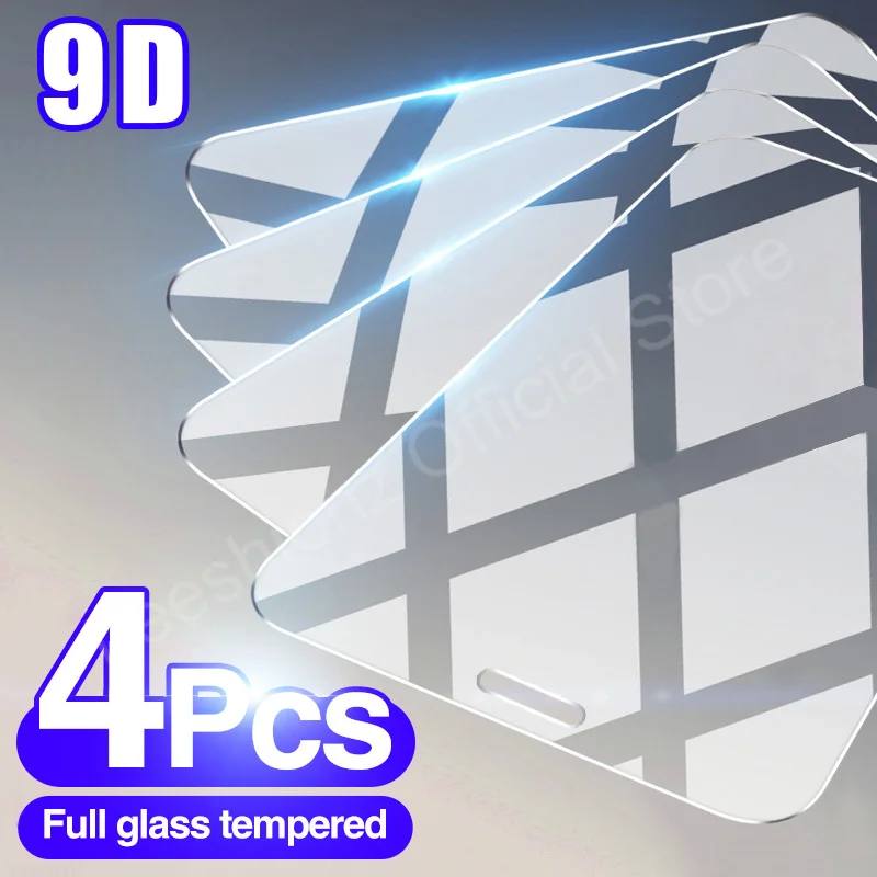 

4Pcs Tempered Glass For iPhone 11 12 Pro MAX 12 Mini X XR XS Glass Screen Protector On iPhone 6 7 8 Plus Protective Film