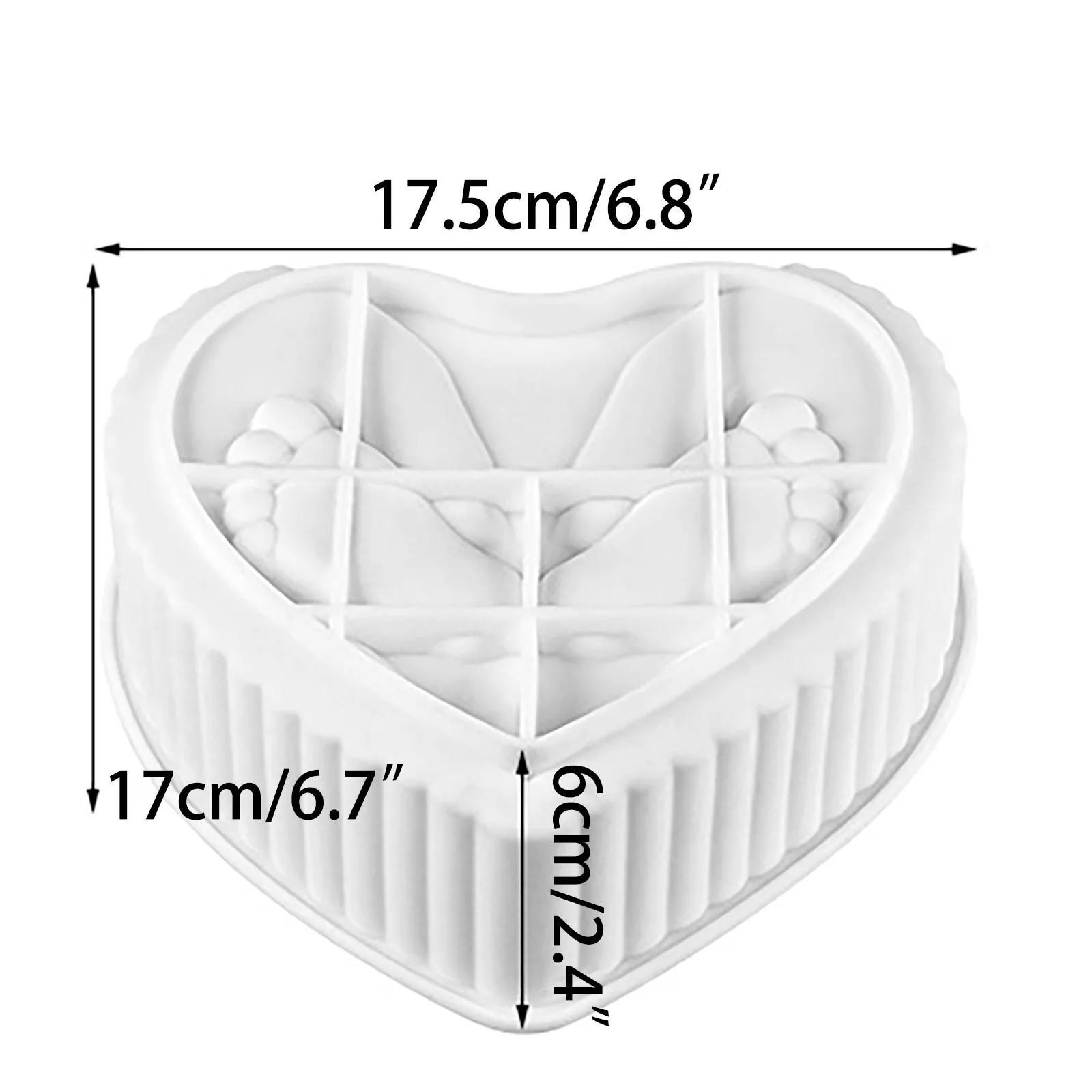 

2PCs Mother's Day Love Heart Silicone Cake Mold Fondant Baking Molds Mousse Dessert DIY Chocolate Molds Kitchen Baking Tool