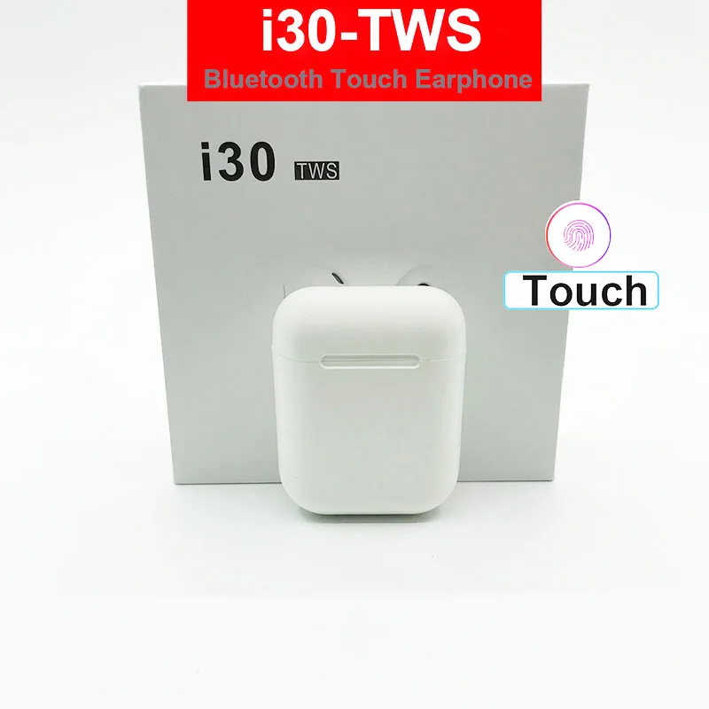 i18 i11 TWS мини беспроводные Bluetooth наушники inpods 12 i30 i10 max tws стерео наушники с зарядным устройством Mic - Цвет: i30 white