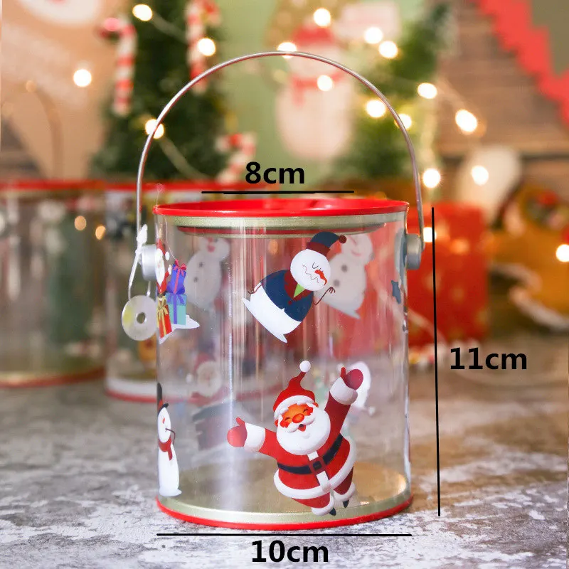 Santa 10x11cm LBSISI жизнь Счастливого Рождества Подарочная коробка ручная бутылка ребенок для конфет и печенья день рождения детей подарочная упаковка коробка - Цвет: Santa 10x11cm