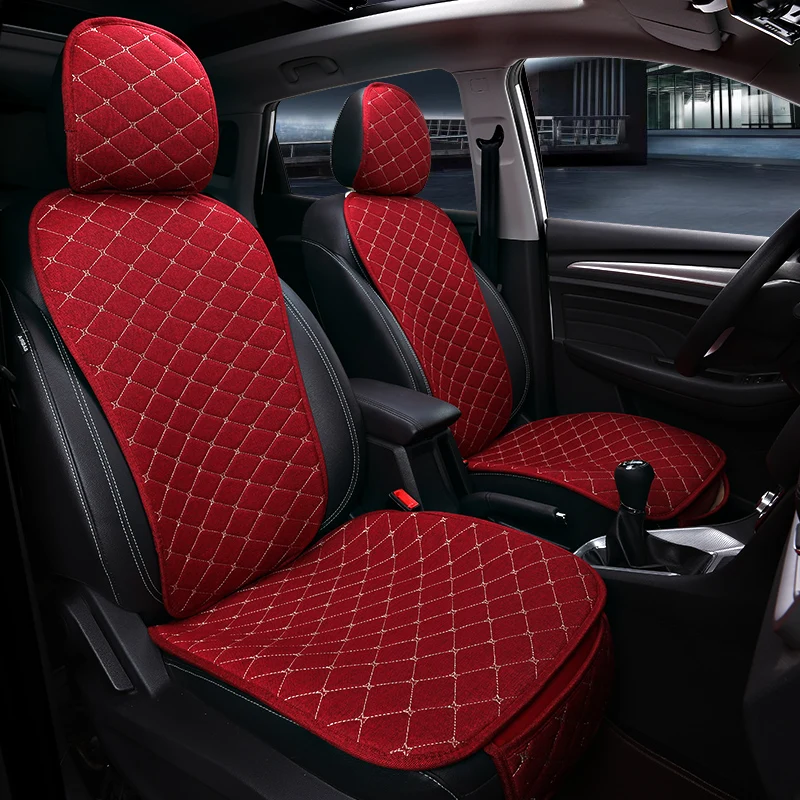 Online Coprisedile Per Auto In Lino A 2 Posti Protezione Per Sedile Anteriore Sedile Posteriore Cuscino Per Tappetino Con Schienale Per Camion Auto Suv O Van