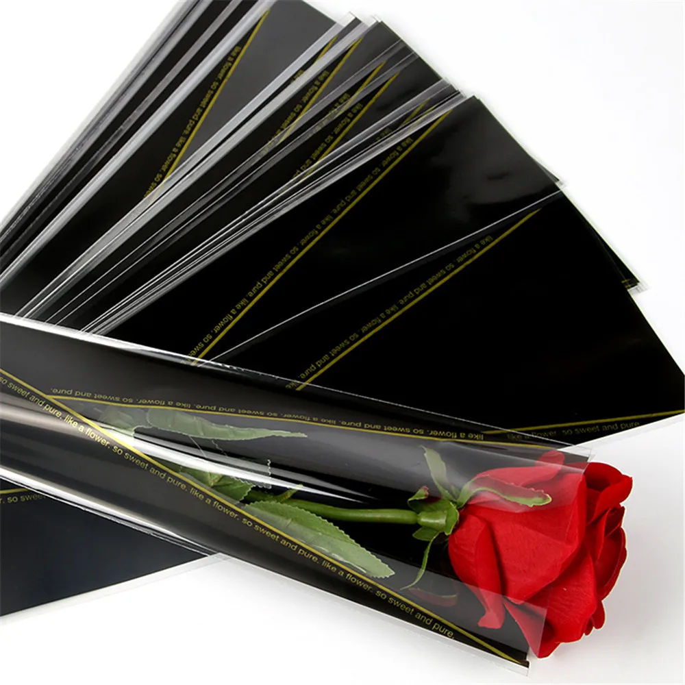 

50pcs/lot Wrapping Paper For Flowers Rose Florist Packaging Paper Single Rose Gift For Wedding Floral Rose Branch Packaging New