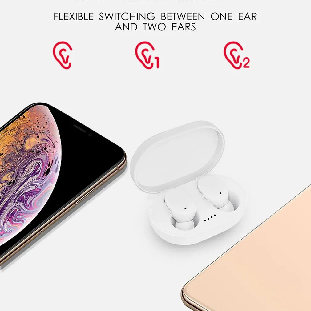 Беспроводные наушники стерео спортивные мини-наушники-вкладыши беспроводное