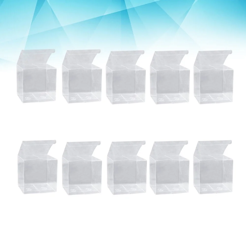 

20pcs PVC Square Packing Box Simple Transparent Box for Gift Fruit (10cm)