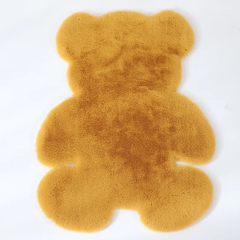 Cartoon Bear Carpet Fluffy Hairy rabbit fur Children Kids Room Plush Artificial Wool Mat Chair Cushion | Дом и сад