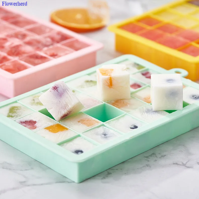 Лоток для льда из пищевого силикона с крышкой бытовая коробка Детская