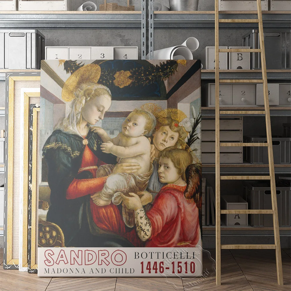 Sandro Botticelli выставка музейный плакат винтажные художественные работы Портрет