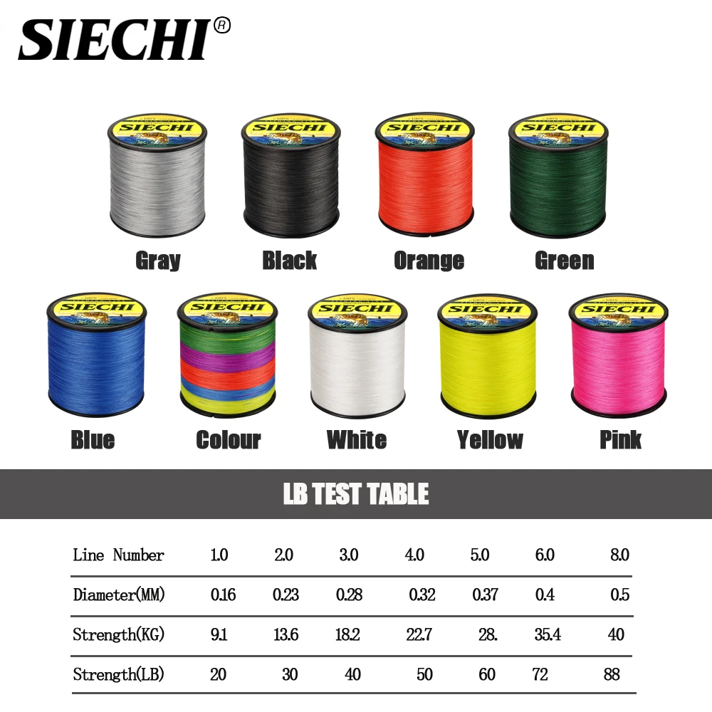 Рыболовная плетеная леска SIECHI100 % 2020 PE черная многонитевая рыболовная для морской