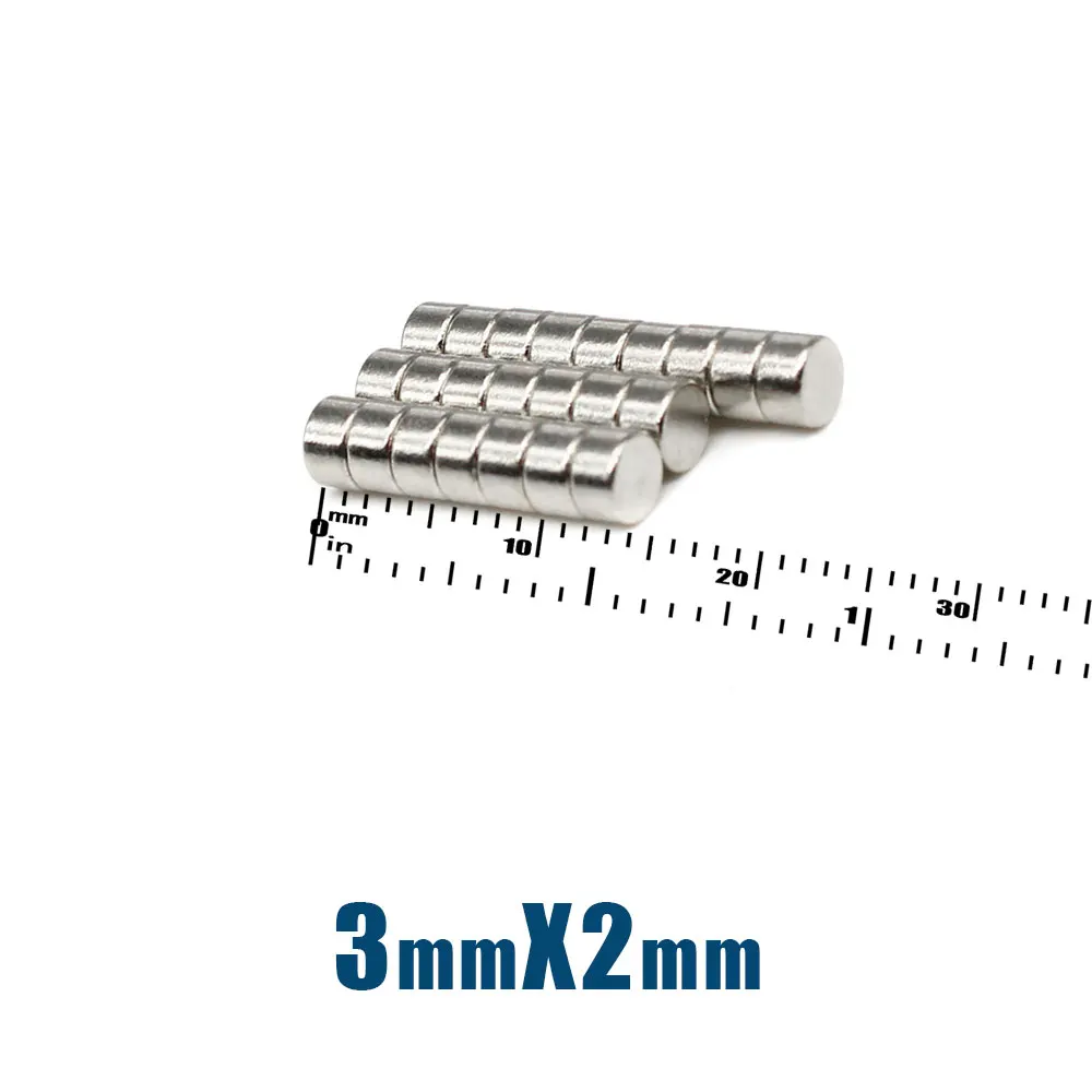 

100/200/500/1000/2000/5000PCS 3x2 Minor Disc Search Magnet Small Round Magnets 3x2mm Neodymium Permanent Magnets Strong 3*2 mm