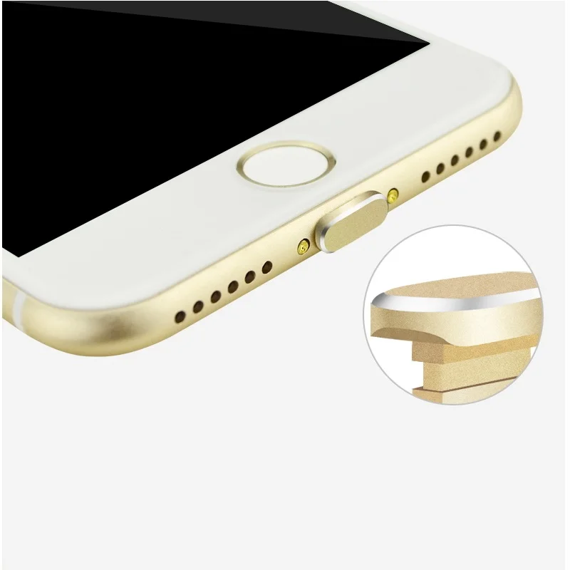 Металлическая Пылезащитная заглушка для телефона 2 в 1 iPhone 6 6S 7 8 X plus мобильный