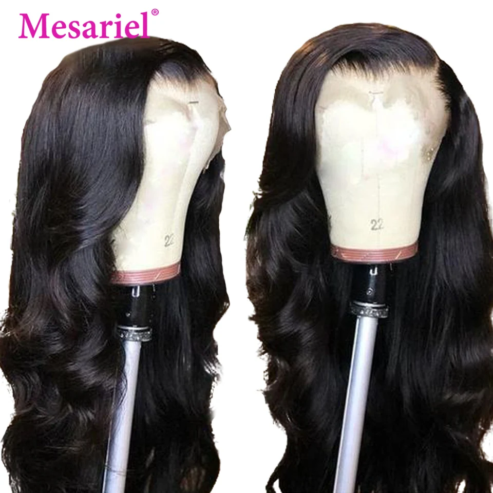Mesariel 150% человеческие волосы на кружеве Wigs360 предварительно сорвал Remy перуанские