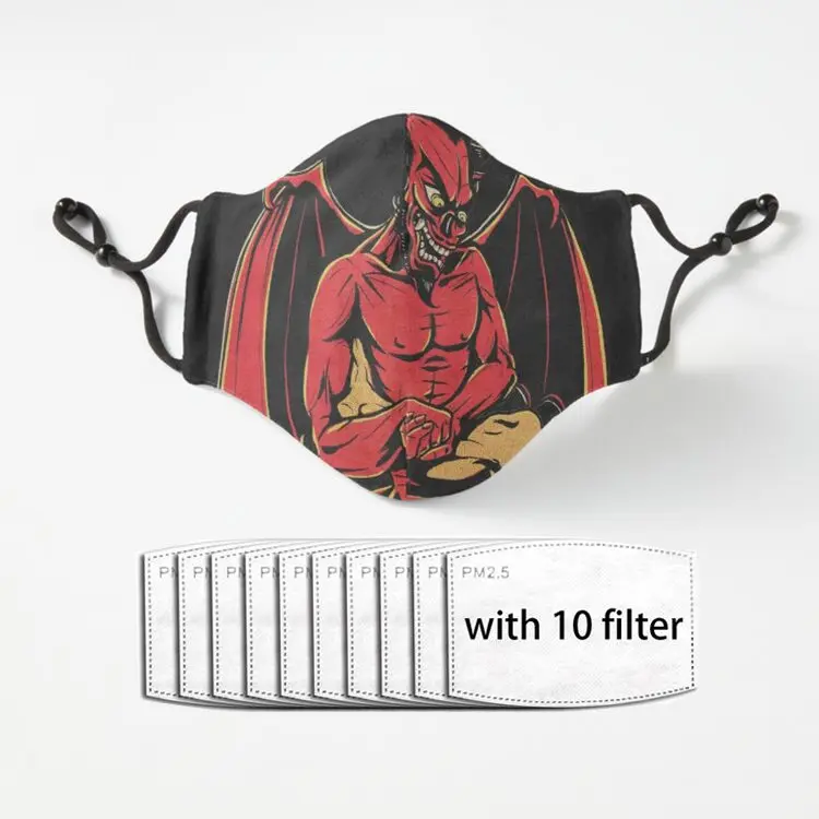 

Satanic Subs Dustproof Unisex Meliodas Face Mouth Mask Fantasy Polyester Luxury Mask Mascarillas With Filter