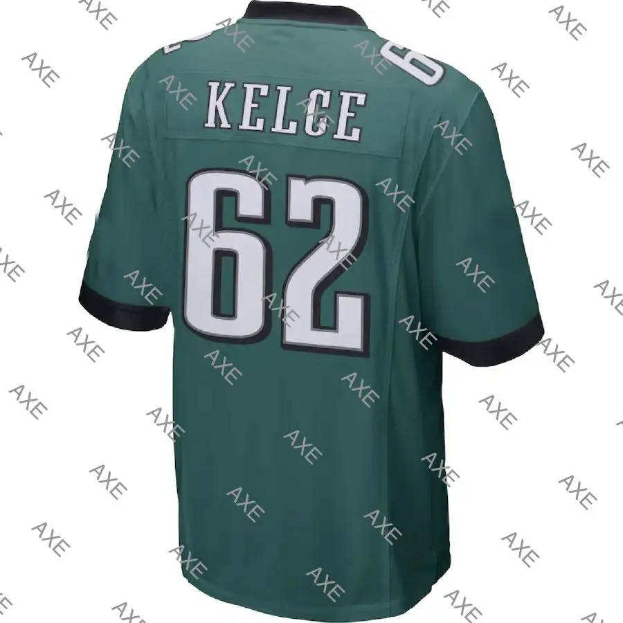 

New Embroidery Letters American Football Jersey Philadelphia Jason Kelce White Green Black Men's Player Jersey
