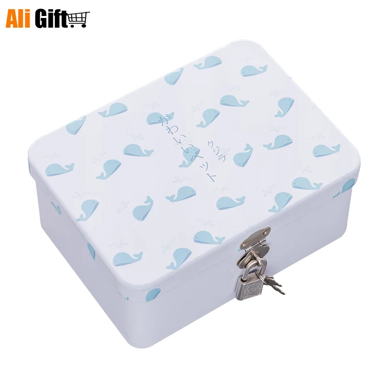 Новый модный мультяшный жестяной ящик для хранения шкафчик печенья тортов