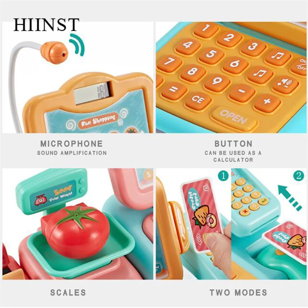 Детские игрушки 24 шт. моделирование кассовый счетчик супермаркет денежный набор